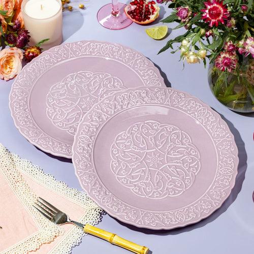 Eloise Embossed Dinner Plate- Set of 2