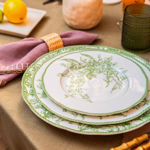 Arcadia Green Snack Plate - Set of 2