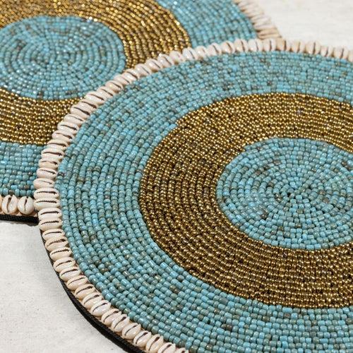 Oceana Blue Gold 3 Tablemats - Set of 2
