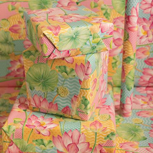 Love & Lotus Wrapping Papers - Set of 20 / Set of 40