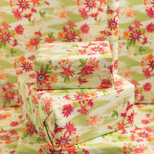 Flower-Fully Yours Ikat Wrapping Papers - Set of 20 - Set of 40