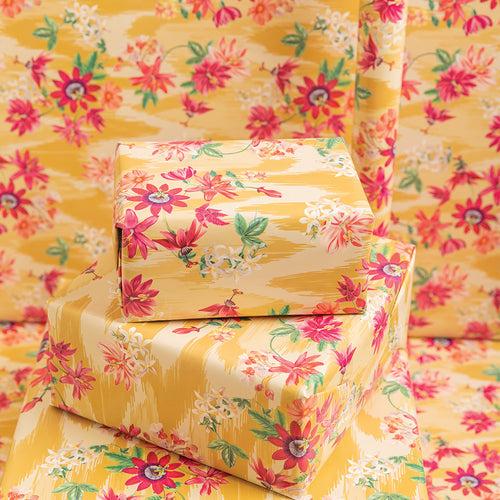 Flower-Fully Yours Ikat Wrapping Papers - Set of 20 / Set of 40