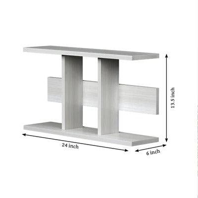 Modern Multipurpose Stand Rectangular Shaped Wooden Wall Shelves with White Finish