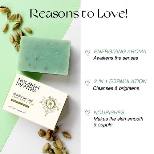 Cardamom & Mint Handmade Bathing Bar Soap