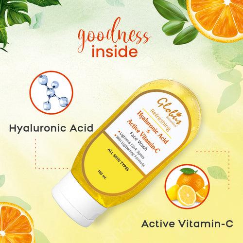 Globus Remedies Hyaluronic Acid & Vitamin C Face wash  100 ml