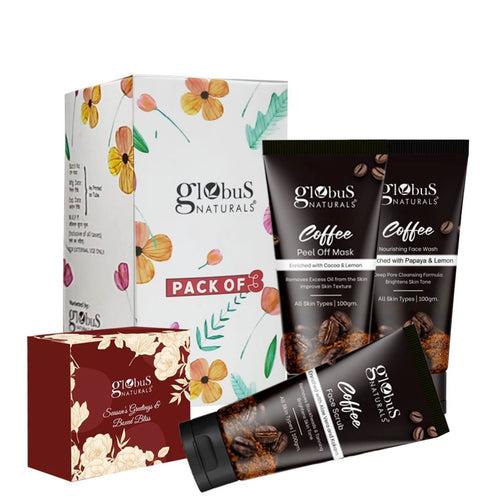 Globus Naturals Coffee Trio Kit 300 gm with Chocolate Box