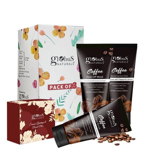 Globus Naturals Coffee Trio Kit 300 gm with Chocolate Box