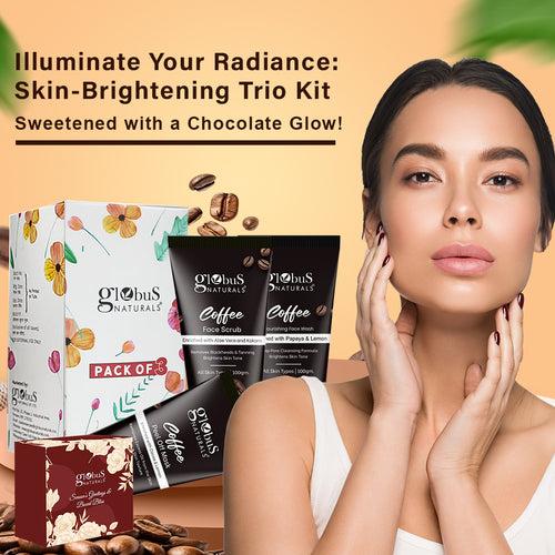 Globus Naturals Coffee Trio Kit 300 gm with Chocolate Box