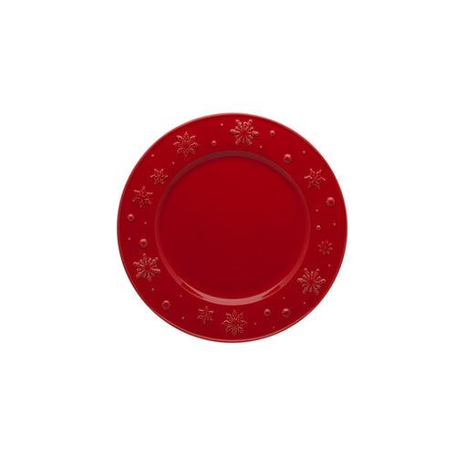 Snowflakes Dinner Plate 28cm Red