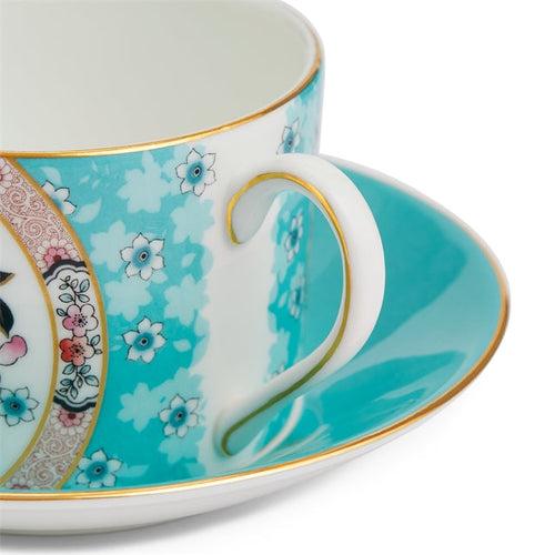 Wedgwood Wonderlust Camellia Set of 4 Teacups and Saucers