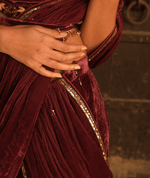 Gulrukh Drape Saree Set