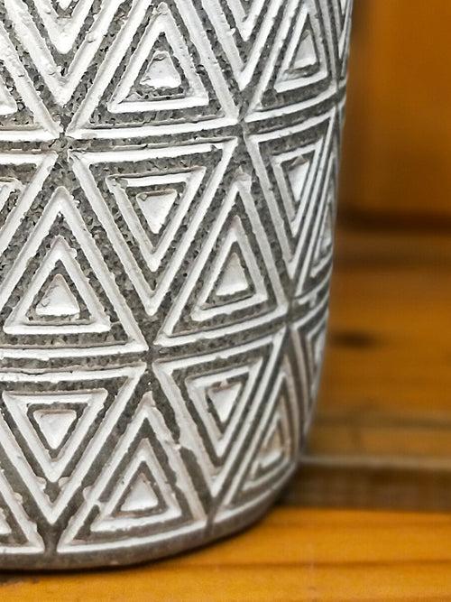 Grey Series - 4 inches Cement Planter - Geometric Boho