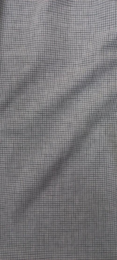 Light Grey Yarn Dyed Checks Cotton Unstitched Men's Shirt Piece (Width 58 Inch | 1.60 Meters)