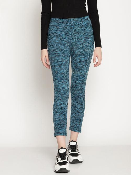 Wolfpack Royal Blue 3/4th Women Leggings