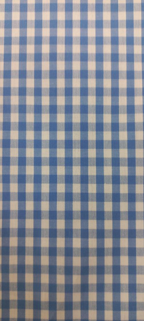 Blue Yarn Dyed Checks Cotton Unstitched Men's Shirt Piece (Width 58 Inch | 1.60 Meters)