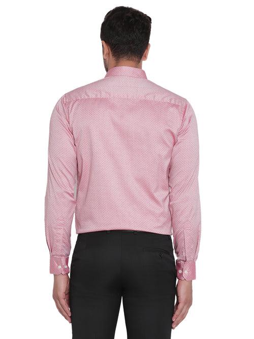 Men Pink Dobby Formal Shirt