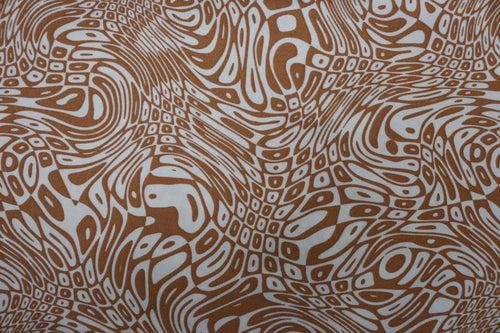 Brown Printed Cotton Unstitched Men's Shirt Piece (Width 58 Inch | 1.60 Meters)