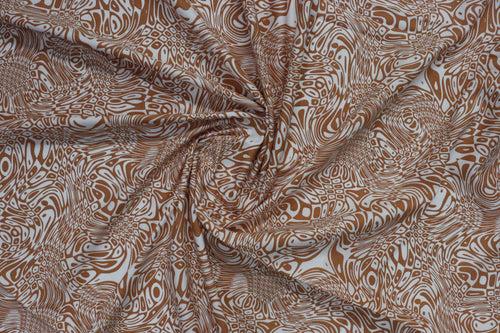 Brown Printed Cotton Unstitched Men's Shirt Piece (Width 58 Inch | 1.60 Meters)