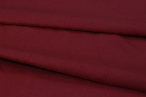 Maroon Plain Dyed Linen Unstitched Men's Shirt Piece (Width 58 Inch | 1.60 Meters)