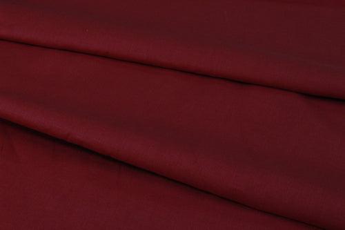 Maroon Plain Dyed Linen Unstitched Men's Shirt Piece (Width 58 Inch | 1.60 Meters)