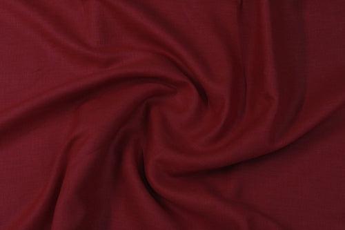 Maroon Plain Dyed Linen Unstitched Men's Shirt Piece (Width 58 Inch | 1.60 Meters)