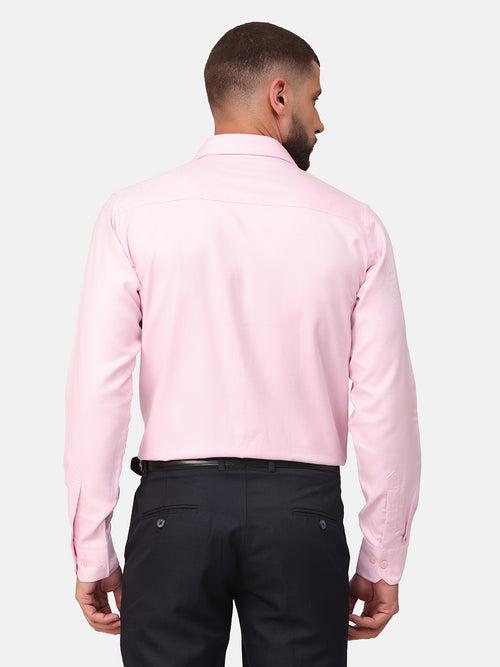 Copperline Men Pink Dobby Formal Shirt