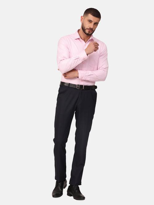 Copperline Men Pink Dobby Formal Shirt