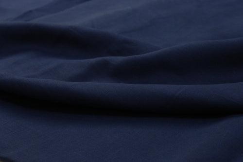 Dark Blue Plain Dyed Cotton Linen Unstitched Men's Shirt Piece (Width 58 Inch | 1.60 Meters)