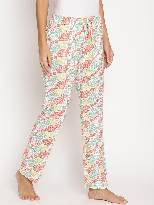 Wolfpack Women Multicolor Printed Night Pant