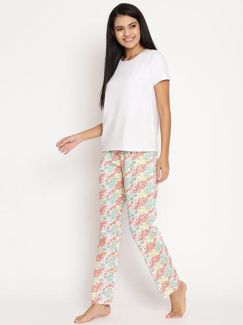 Wolfpack Women Multicolor Printed Night Pant