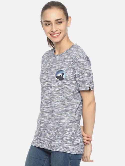 Wolfpack Blue Space Dyed Women T-Shirt