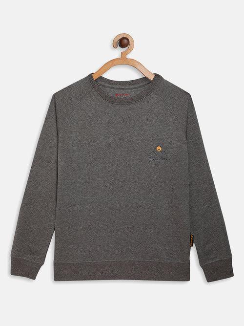 Wolfpack Kids Grey Plain Sweatshirt