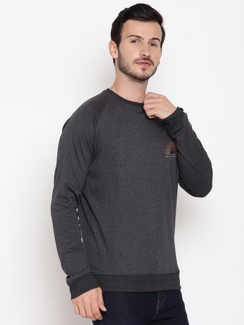 Wolfpack Men Wanderer Black Solid Sweatshirt