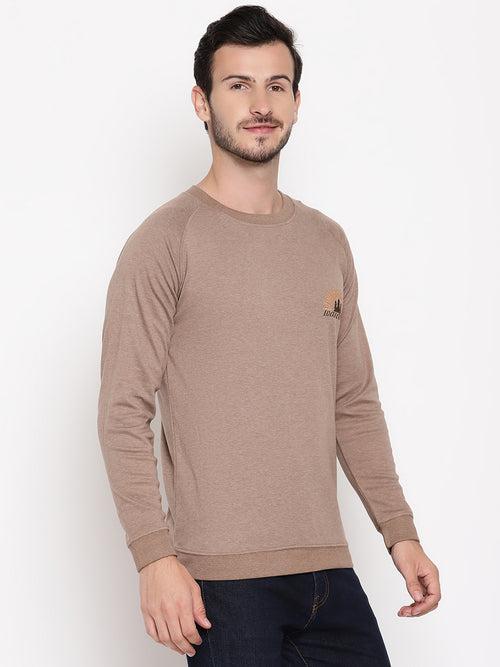 Wolfpack Men Wanderer Brown Solid Sweatshirt