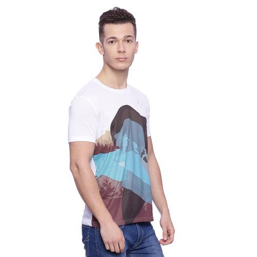 Trekking White Printed Men T-Shirt