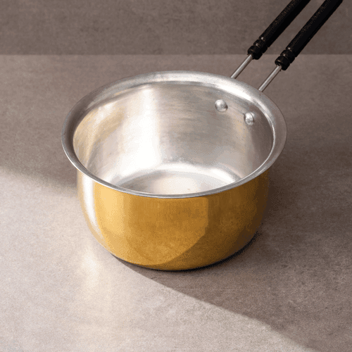 Chai Starter Kit (Brass Saucepan + Brass Mortar and Pestle)