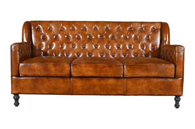 Duraster Chesterfield Colonial Vintage Brown Three Seater Sofas #99