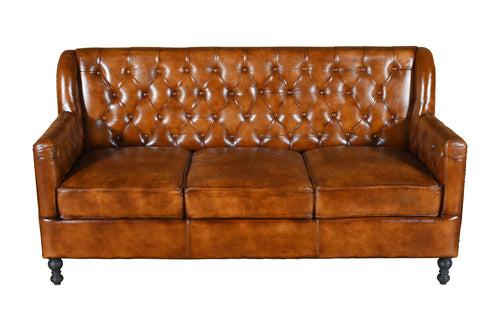 Duraster Chesterfield Colonial Vintage Brown Three Seater Sofas #99