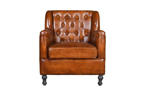 Duraster Chesterfield Colonial Vintage Brown One Seater Sofa #97