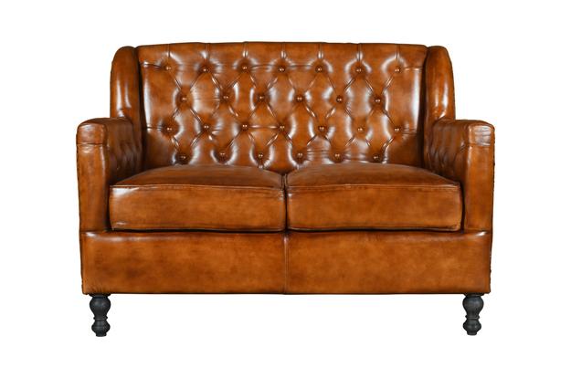 Duraster Chesterfield Colonial Vintage Brown Two Seater Sofas #98