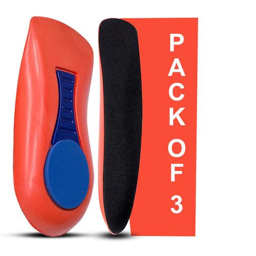 Dr Foot | Insole for Shoes Men | Arch Support for Flat Feet | Flat Feet Arch Support Insole | Shoe Insole | Insoles for Men | Plantar Fasciitis|Arthritis Pain Relief Product|Orthotics|Small-Pack Of 3