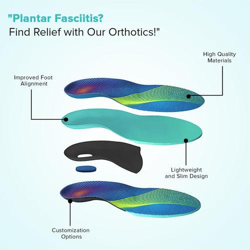 Dr Foot | Insole for Shoes Men | Arch Support for Flat Feet | Flat Feet Arch Support Insole|Shoe Insole|Gel Insoles for Men|Plantar Fasciitis|Slim Back Pain Relief Product|Orthotics|Medium -Pack Of 3