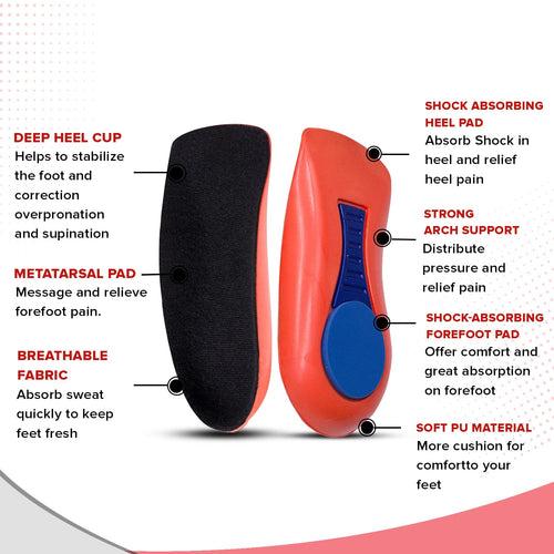 Dr Foot | Insole for Shoes Men | Arch Support for Flat Feet | Flat Feet Arch Support Insole | Shoe Insole | Insoles for Men | Plantar Fasciitis|Arthritis Pain Relief Product|Orthotics|Large-Pack Of 2