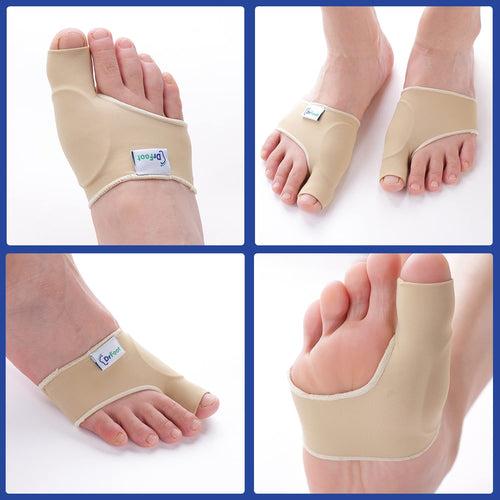 Dr Foot Bunion Corrector With Toe Separator | Effective For Toe Realignment | Relief Gel Pad Toe Brace Cushion | For Men & Women - Beige Color (Size – L) (Pack of 3)