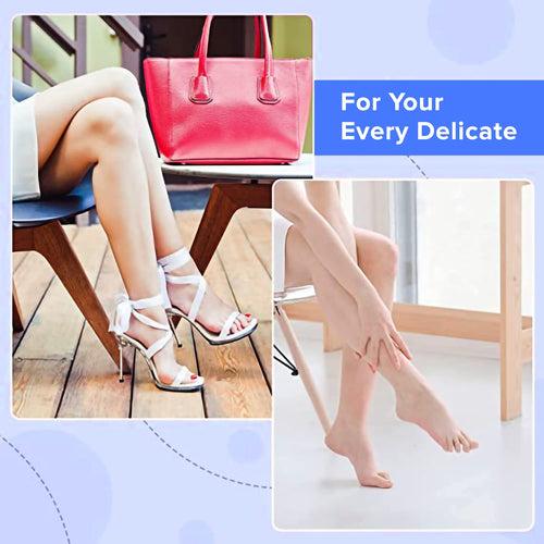 Dr Foot Silicone Socks | Anti Slip Silicone Moisturizing Socks | Dry Cracking Skin | For Both Men & Women | Full Length, Large Size – 1 Pair (Pack of 3)