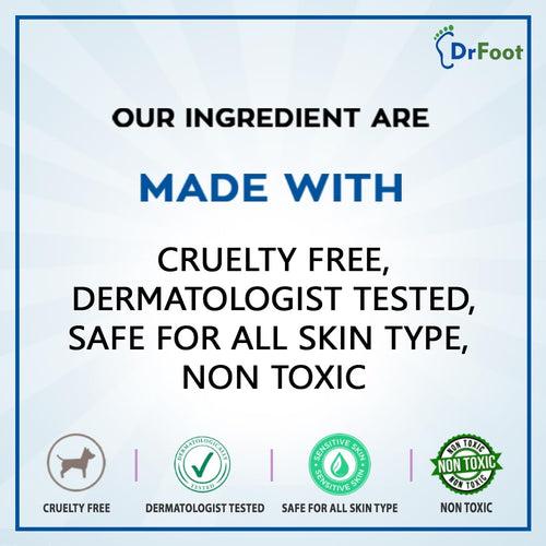 Dr Foot Foot Scrub with Tea Tree, Sweet Almond Oil | Exfoliator Dry Skin Remover, Softens for Thick Cracked Dry Heel Feet | Paraben Free - 100gm (Pack of 10)