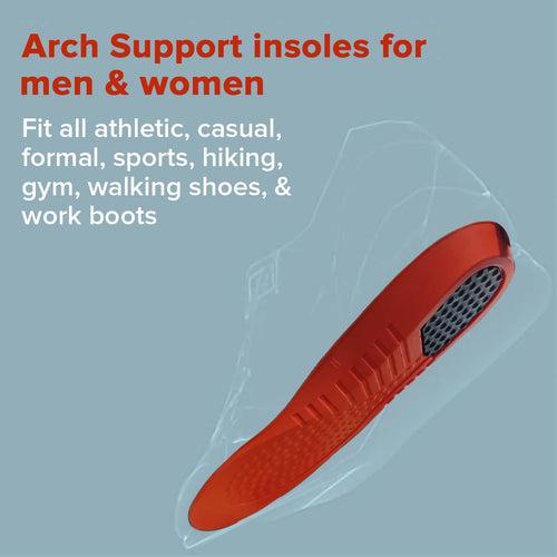 Dr Foot Arch Support Gel Insole Pair | For All-Day Comfort | Shoe Inserts for Flat Feet, High Arch, Foot Pain | Full-Length Orthotics | For Men & Women – 1 Pair (Large Size) (Pack of 3)