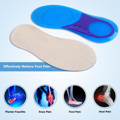 Dr Foot Energizing Comfort with Massaging Gel Insoles | TPE Insoles For Softness And Breathability | Revitalize Your Feet with Comfort and Massage | For Men & Women - 1 Pair - (Small Size)