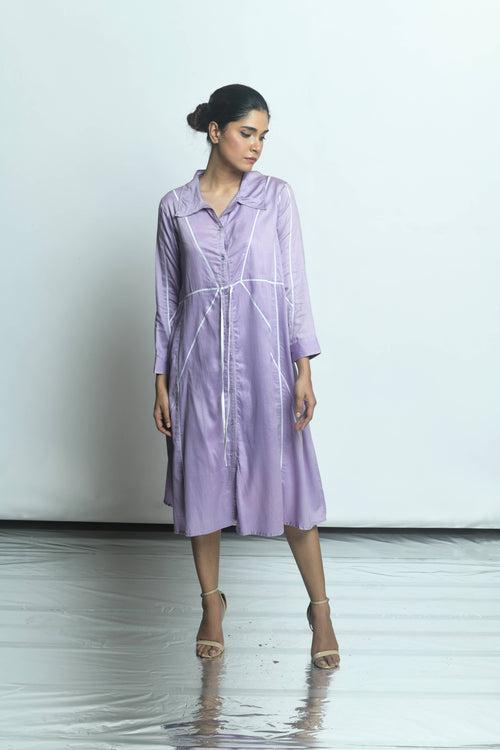 A- Line Collar Dress - 1458