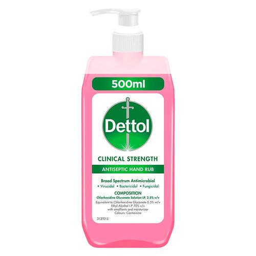 Dettol Clinical Strength Antiseptic Hand Rub Bottle, 500 ml